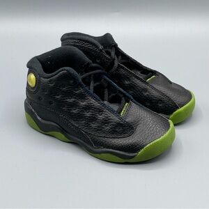 Jordan Retro 13 Kids Black and Green​